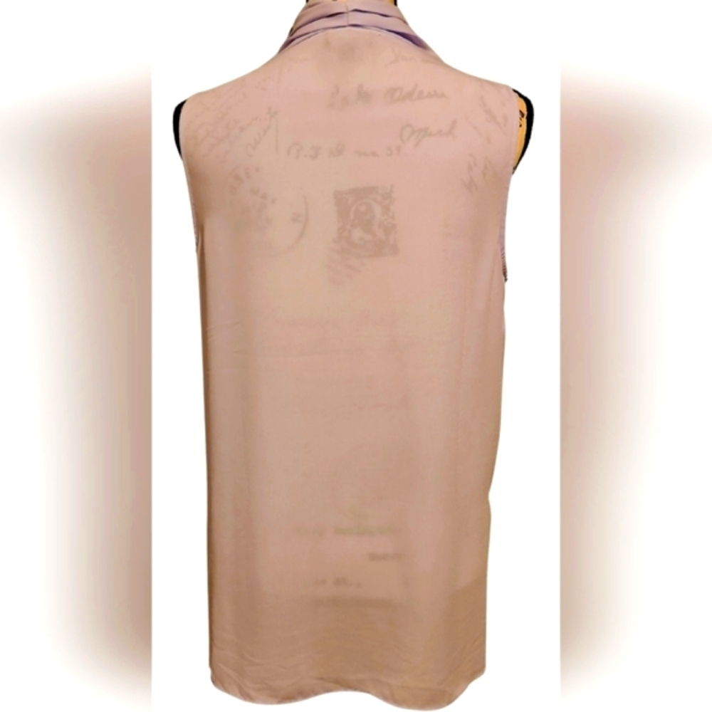 New Vince Camuto Lavender Draped Sleeveless Blouse - Picture 3 of 9